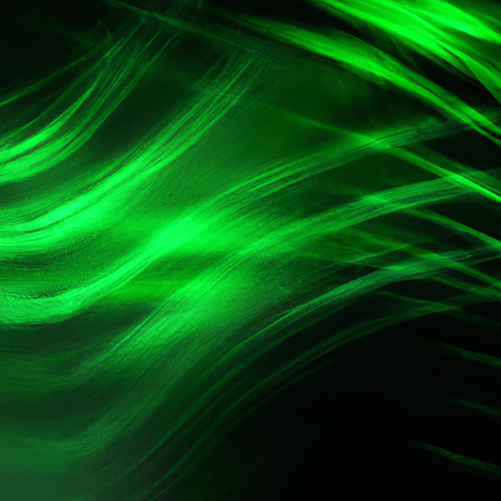Abstract digital green teal waves banner.